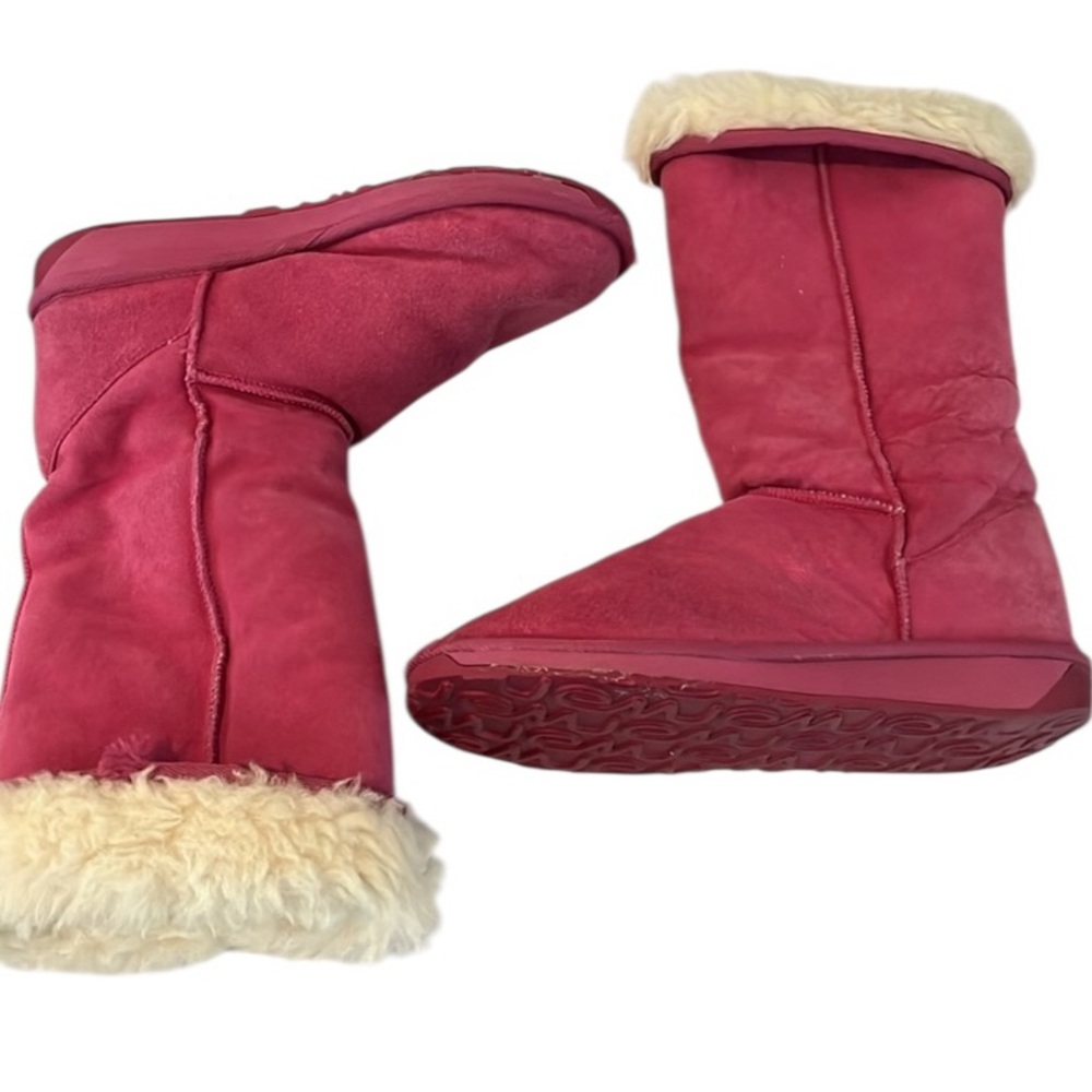 EMU size 10 pink suede boots fully lined with genuine shearling super warm - Picture 3 of 14